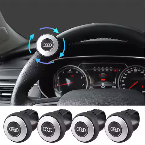 Car Turning Steering Wheel Booster Spinner Knob Center Cover For Audi Sline A4 B7 B8 B9 A3 8V 8L A5 