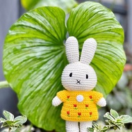 荷蘭 Just Dutch | Miffy 米飛兔編織娃娃和她的黃色鬱金香洋裝