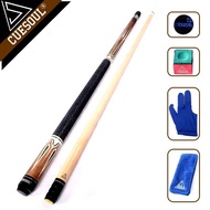 1PCS CUESOUL 19oz 1/2 Billiard Pool Cue Stick Black 8 Nine Ball Tip 147cm Brown Cue