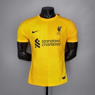 Football JERSEY PLAYER VERSION LIVERPOOL Yellow Goalkeeper GK 2021 2022 IMPORT PLAYER ISSUE DRIFITADV