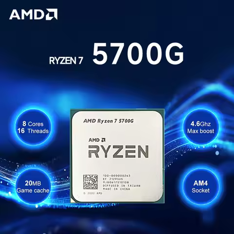 AMD Ryzen 7 5700G NEW CPU 4.6GHz 8-Core 16-Thread R7 5700G L3=16M 7NM Socket AM4 DDR4 Processor 65W 