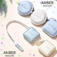 AMBER Square Tape Measure, Mini Multifunctional Push Button Measuring Tape, Portable PU Body Measuri