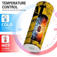 Unique Gifts For Men Alfaro Yellow CAT 1R 1807 Engine Oil Filter Skinny Tumbler with Lid, Stainless 