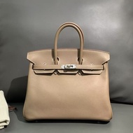 Hermes愛馬仕Birkin25大象灰swift皮銀扣T刻