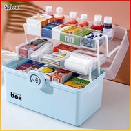 Salvo Medicine Box First Aid Kit Portable Storage Box Family Medicine Organizer Box Container Multi-