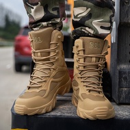 Ready Stock Large Size 39-48 Military Boots Tactical Boots Anti-Slip Hiking Shoes Wear-Resistant Combat Boots High-Top Hiking Shoes Delta Desert Boots Special Police Boots Waterproof Tactical Boots Outdoor Military Boot