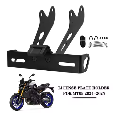 Motorcycle MT09 V4 License Plate Frame Holder Bracket Rear Fender Eliminator Tail Tidy w/LED Light F