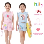 Petty summer outfit Set for active children - Shirt and hat Sleeveless Shoulder slit and soft elasti