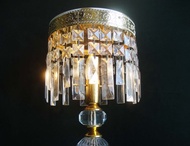 【老時光 OLD-TIME】早期二手大盞水晶玻璃桌燈*僅寄郵局*