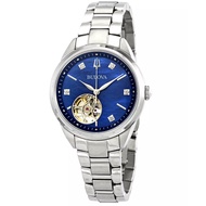 BULOVA 96P191 Classic Blue Mother of Pearl Diamond Dial Stainless Steel Women's Watch