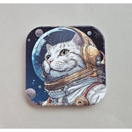 Space Cat-Ceramic Coaster-Animal Fantasy Series Cat Coaster Absorbent Coaster Cute Coaster