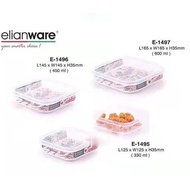 Elianware Square Transparent Food Container / Food Keeper / Airtight (330ml,450ml,600ml) 1495/1496/1