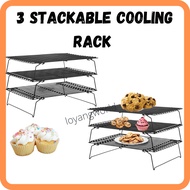 3 Layers Cooling Rack Cookies Tools Baking Cake Drying Rak Penyejuk Biskut Kek Bertingkat 3lapisan C