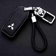 [NEW] Mitsubishi TRITON XPANDER OUTLANDER ASX Cowhide Leather Remote Key Cover Case Keyless Car Acce