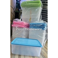 GM 5000mL / 5L Transparent Multipurpose Rectangular Jar with Color Lid