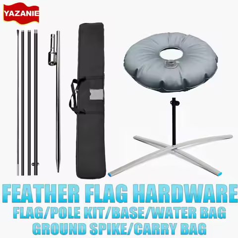 Feather Flag Pole kit and Base Ground Stake 6.6FT 8FT 11FT 13FT Advertising Swooper Flag Pole Set Cr