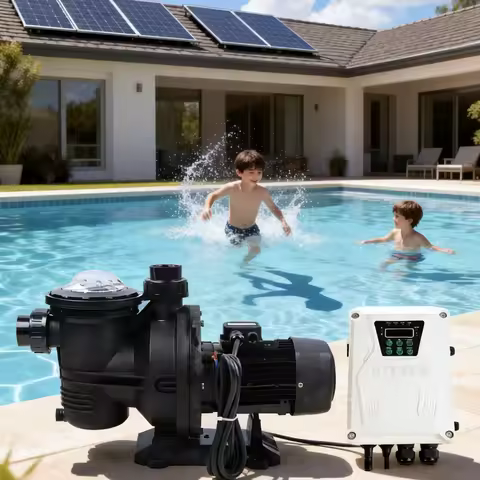 HZUSUN Small Solar Panel Powered DC 900W Home Depot Inground Swimming Pool Pump Equipment Easy Set P