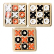 Wooden 9-Grid XO Tic Tac Toe Board - Tabletop Game To Train Logic Thinking - Collectible Gift - Birt
