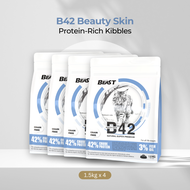 BEAST B42 6kg (1.5kg x 4) Beauty Hair Grain Free Premium Cat Dry Food Adult Makanan Kucing Kering Pe