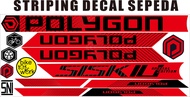 STICKER/STRIPING POLYGON SEPEDA UKURAN DEWASA BIKE STICKER DECAL