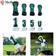 MEIHUAA Golf Club Cover, 1 3 5 U Embroidered PU Leather Golf Club Head,  Portable Multifunctional Hy