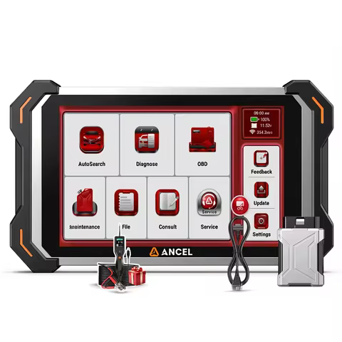 ANCEL DS600BT Professional OBD2 Diagnostic Tool ECU Coding DOIP CAN-FD FCA 34 Resets All System Bidi