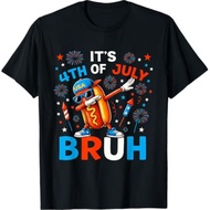 Bruh 4Th Of July Hotdog Funny Fourth Of July T-Shirt