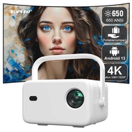 HD 8K Projector Android 14 Mini Small Portable Android Projector Household High Lumens