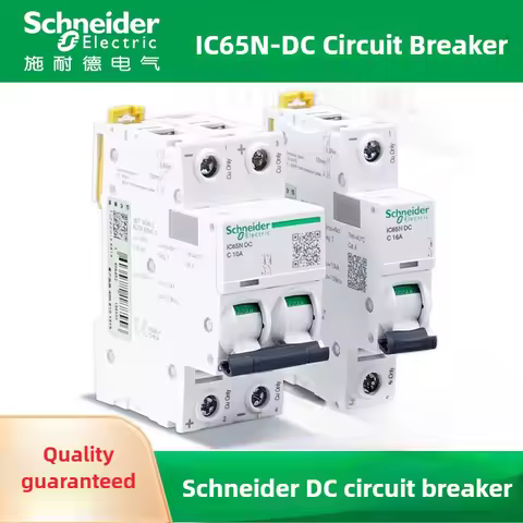 Schneider DC Circuit Breaker IC65N-DC 1P 2P Air Switch C65N-DC C10A 16A 20A 63A Ideal for Circuit Pr