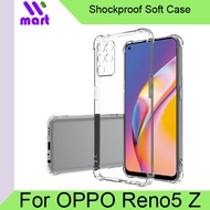 Shockproof Cover Transparent Soft Case with 4-corner Bumpers For OPPO Reno5 Z ( Reno 5Z )