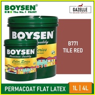 ❐ ❈ △ Boysen Color Series Permacoat Flat Latex Paint Tile Red B771- 1 Liter