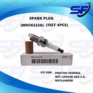 💯PROTON INSPIRA,MIT LANCER ASX 2.0,OUTLANDER SPARK PLUG (NGK)(IRIDIUM)(FR6EI)(MN163236)(1SET 4PCS)