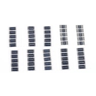 PATIKIL 2512 Surface Mount Device Resistor Kit, 1Set/50Pcs 0.1R-1R Ohm 10 Values 1% Tolerance 1W DIY