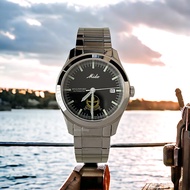 นาฬิกาข้อมือผู้ชาย MIDO Multifort Automatic รุ่นสะสม M8830.4.18.1 ครบรอบ 50 ปี โรงเรียนนายเรืออากาศขนาดตัวเรือน 39 มม.หน้าปัดสีดำ ตัวเรือน สาย Stainless steel สีเงิน