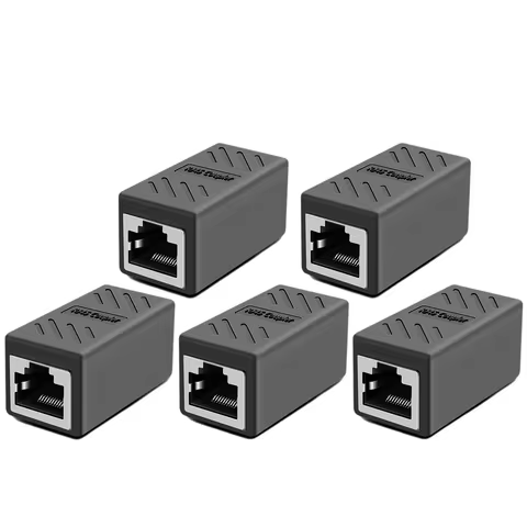 1/50Pcs RJ45 Coupler Ethernet Extender 1000Mbps LAN Connector Cat6/Cat5e Ethernet Cable Extender Ada