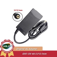 Genuine GVE GM53-120400-F AC DC Adapter 12V 4A 96W Power Supply Charger Original 5.5*2.1mm