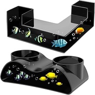 Fish Tunnel, 2 Sizes Aquarium Tunnel Underground Fish Caves Made of Plastic, 17.6 cm/12.5 cm Cave Hi