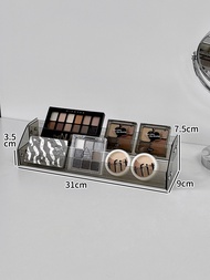 Acrylic Makeup Storage Box Lipstick Eyeshadow Organizer Desktop Cosmetic Holder Transparent Simple S