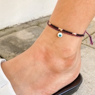 [I12-財) evil eye beads loliastuff anklet (hand bracelet/ anklet/ ethnic bracelet/ rope bracelet)».!!