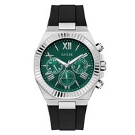 GUESS - EQUITY Mens Equity Black Silver Tone Analog Watch