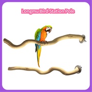 Dragon Wood Bird Perch Stand – Natural Solid Wood Bird Perch, Parrot Stand, Bird Cage Accessories fo