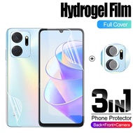 3in1 Soft Hydrogel Film For Honor X7A X9A Carbon Fibre Back Film For HonorX9 A X 9A 5G X8A X8 X7 Cam