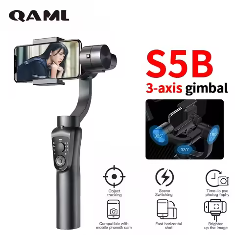 S5B Smartphone Gimbal Stabilizer 3-Axis Phone Gimbal for Xiaomi Huawei iPhone 14 Pro Max YouTube Tik