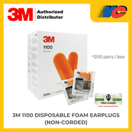 3M 1100 Foam Earplugs (Uncorded)