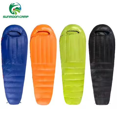 Winter Cold Weather 95% Mummy Down Sleeping Bag Sack With Compression Pack 850FP 3 Seasons For Campi