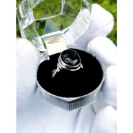 Permata Akik Yaman Hitam Asli Ring Silver 925 Kendi