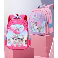 (3D)Primary School Bag Backpack Cute Cartoon Printed School Bag School Bag for Primary School Kids B
