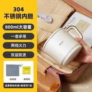 QY^Portable All-Steel Folding Kettle Small Household Kettle Travel Mini Constant Temperature Electric Kettle