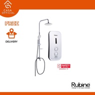 Rubine Electric Instant Water Heater DC Pump with Rain Shower Column