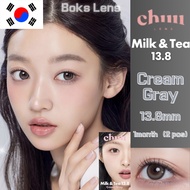 [New 13.8mm] CHUU Milk & Tea 13.8 / Cream Gray 13.8mm 1-Month (2 PCS) Korean Lens from Licensed Opti